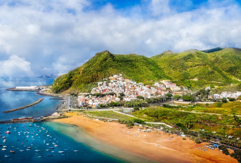Landscape with Las teresitas beach, Tenerife, Canary Islands, Spain